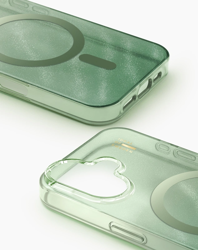 Ideal of Sweden iPhone 17 dėklas - Glitter Glow, Sage Green, 2 nuotrauka